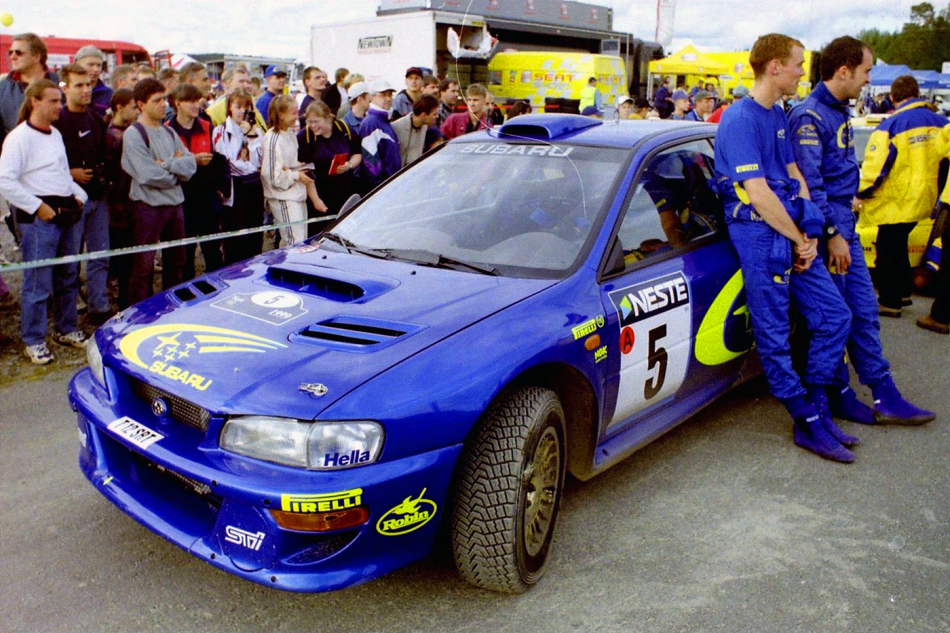 Бёрнс за рулём Subaru Impreza WRC