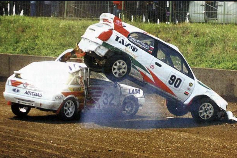 авария Toyota Corolla WRC Радика Шаймиева