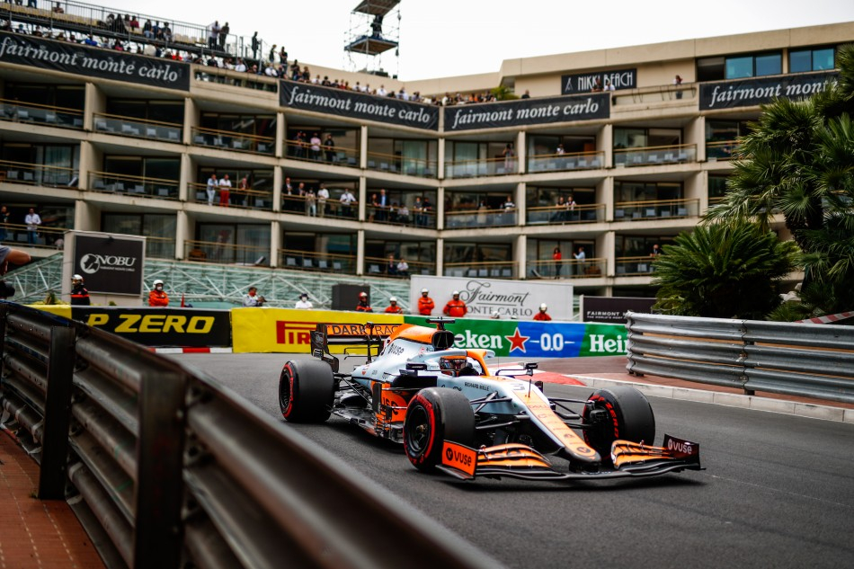 Даниэль Риккардо (McLaren) на Гран-при Монако 2021 года