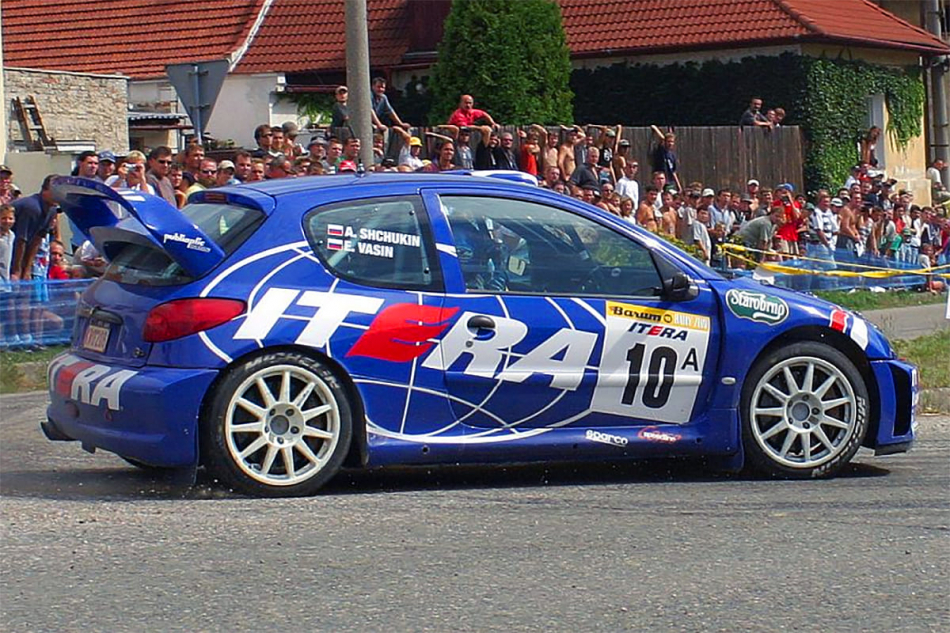 Peugeot 206 WRC с номером шасси 4 Евгения Васина