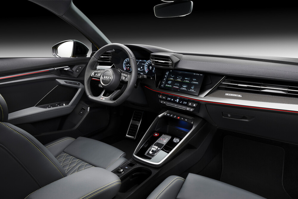 Audi S3 4 поколение 8Y (2020) хэтчбек интерьер 
