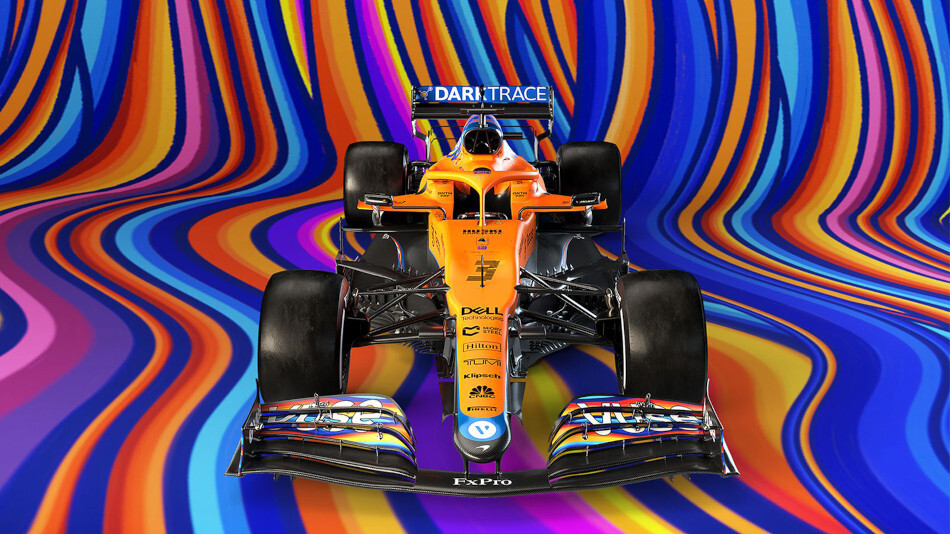 Люминесцентная раскраска McLaren для Гран-при Абу-Даби Формулы-1 сезона-2021