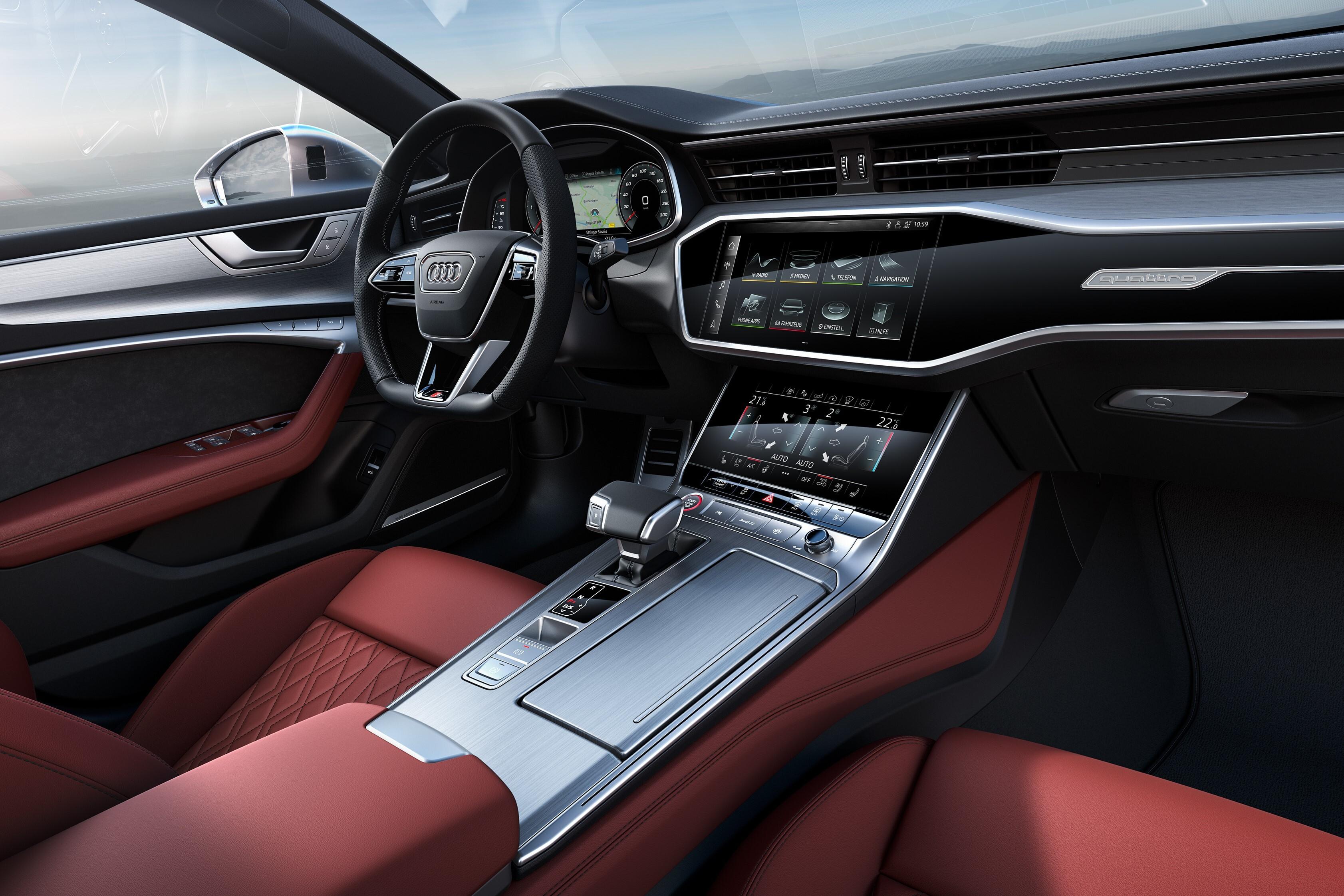 Новая модель 7. Audi a7 Sportback 2020 салон. Audi a7 Sportback 2019 салон. Ауди s7 2022. Ауди а7 2022 салон.